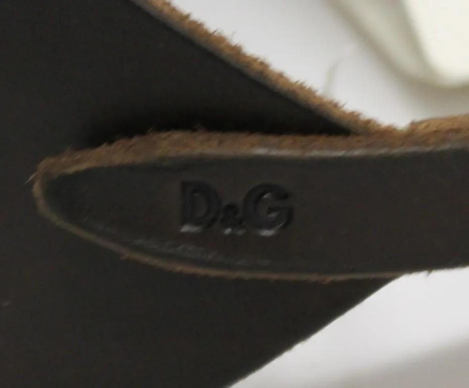 Brown Leather Logo Waist Belt