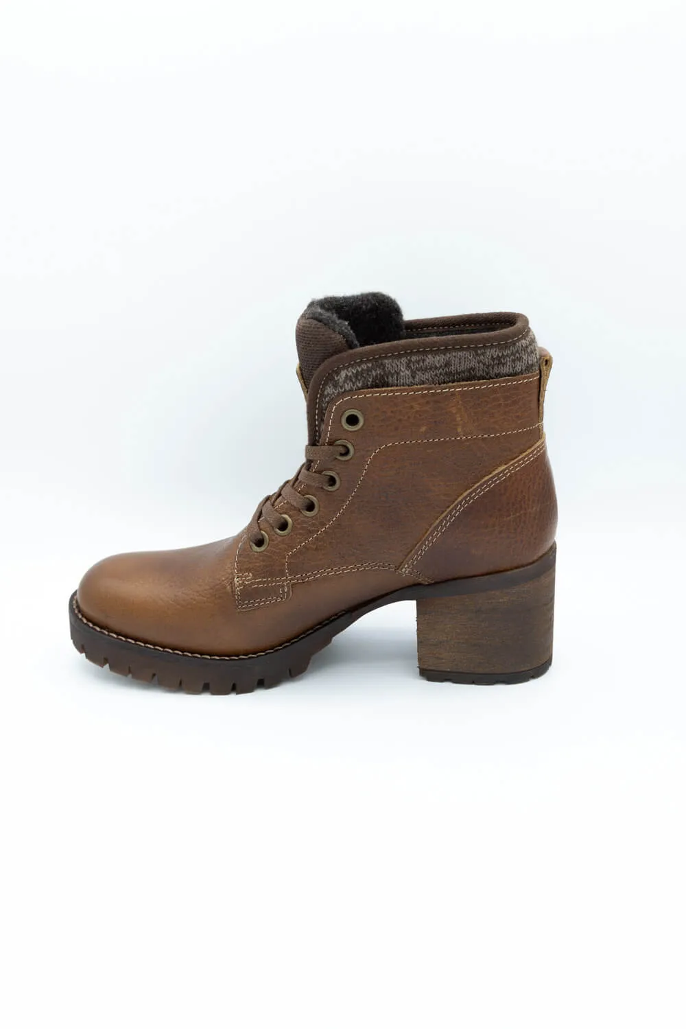 Bullboxer Ankle Lace Up Booties for Women in Cognac | 772-M5-6894A-COGNAC