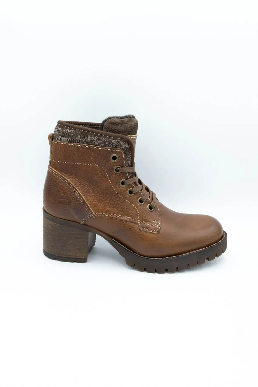 Bullboxer Ankle Lace Up Booties for Women in Cognac | 772-M5-6894A-COGNAC