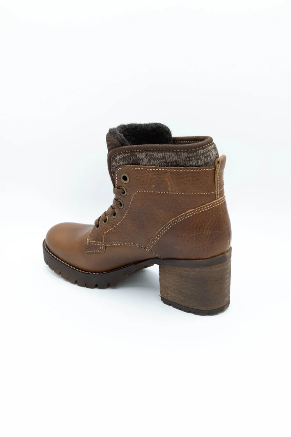 Bullboxer Ankle Lace Up Booties for Women in Cognac | 772-M5-6894A-COGNAC