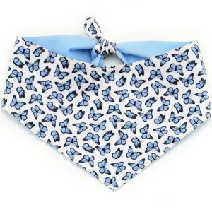 Butterfly Tie-On Dog Bandana - Periwinkle
