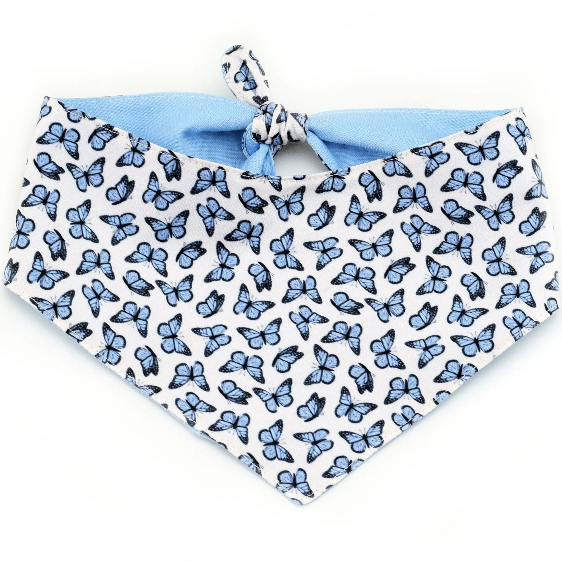Butterfly Tie-On Dog Bandana - Periwinkle