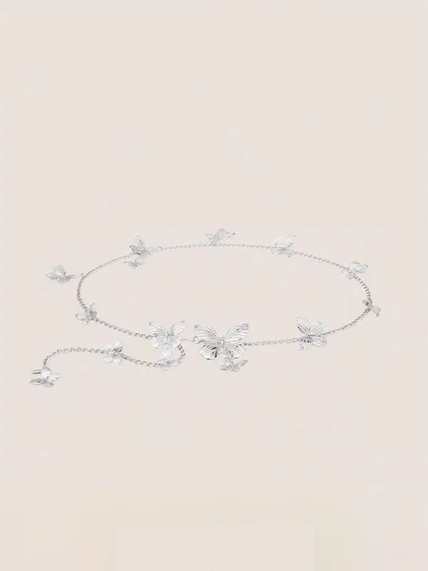Butterfly Waist Chain Golden Romantic Spring Accessories Necklace Paired With Skirt Fairy Style Waist Belt Waist Seal