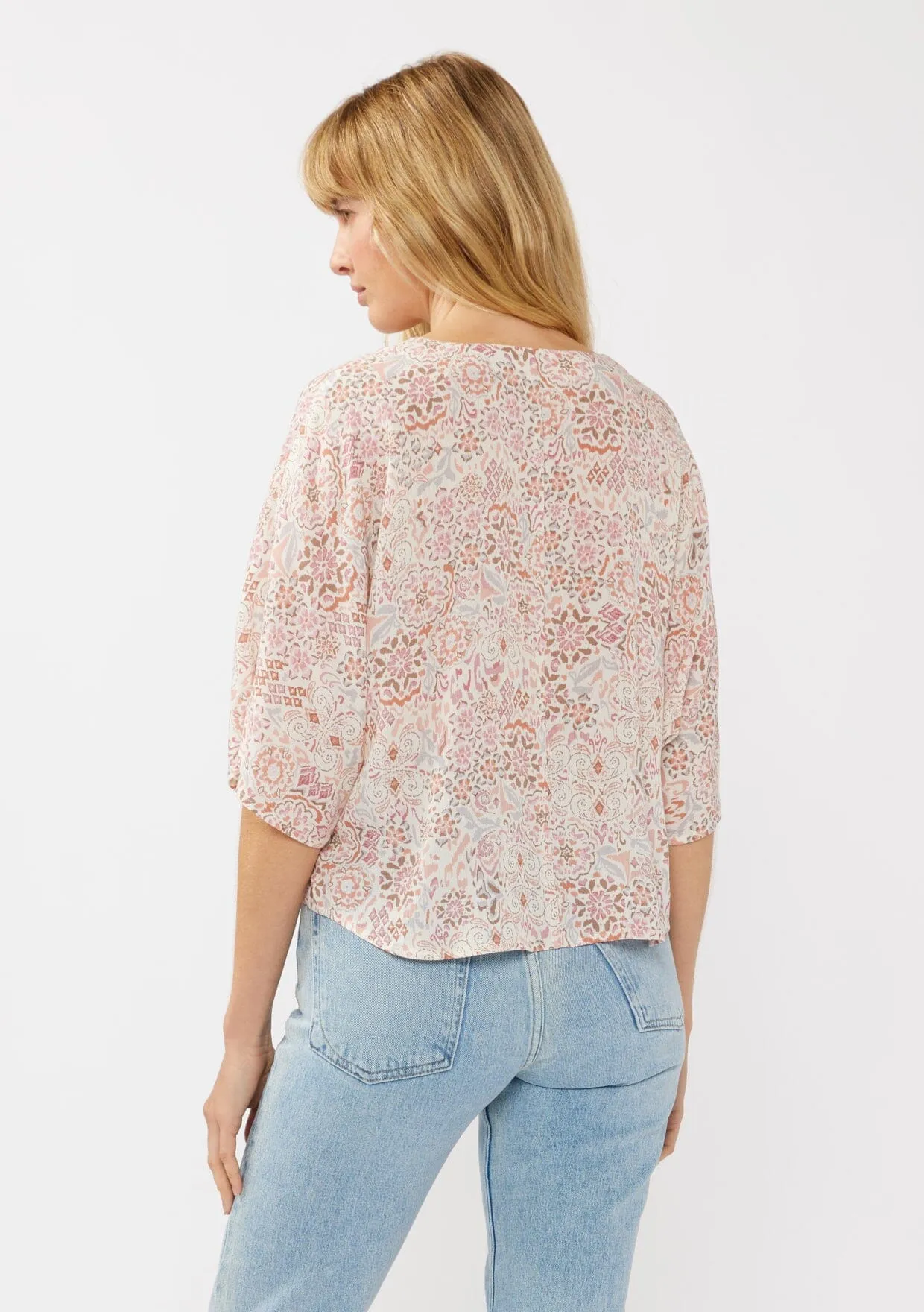 Cabana Days Tie Front Top