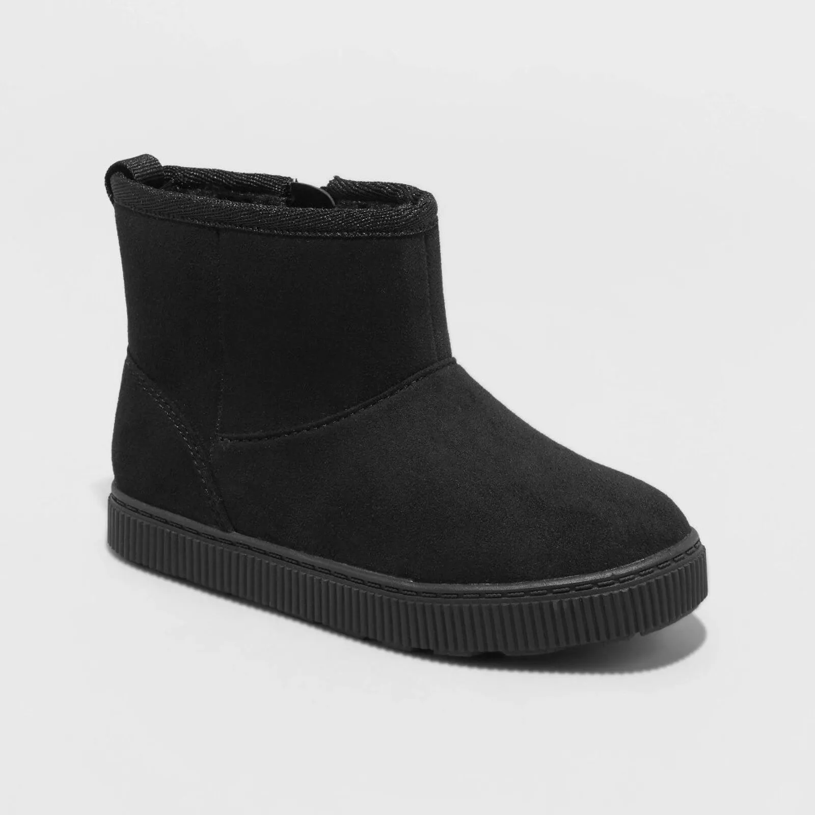 Cat & Jack Toddler Girls Arlo Zipper Shearling Style Boots ARL0 Black 6T