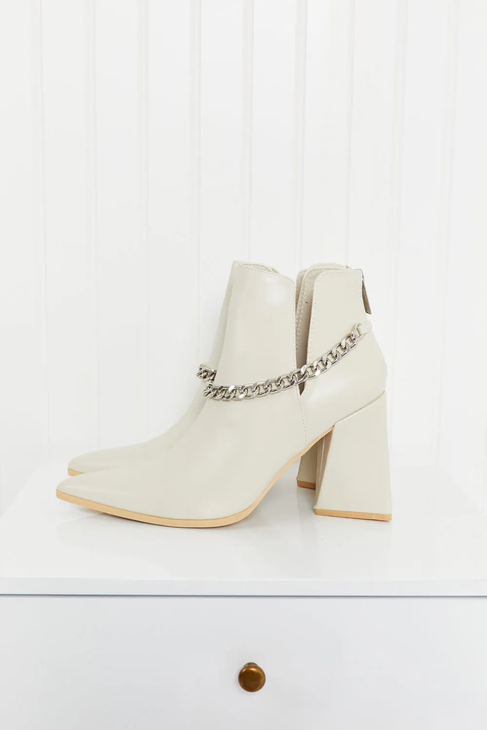 Chain Detail Ankle Booties