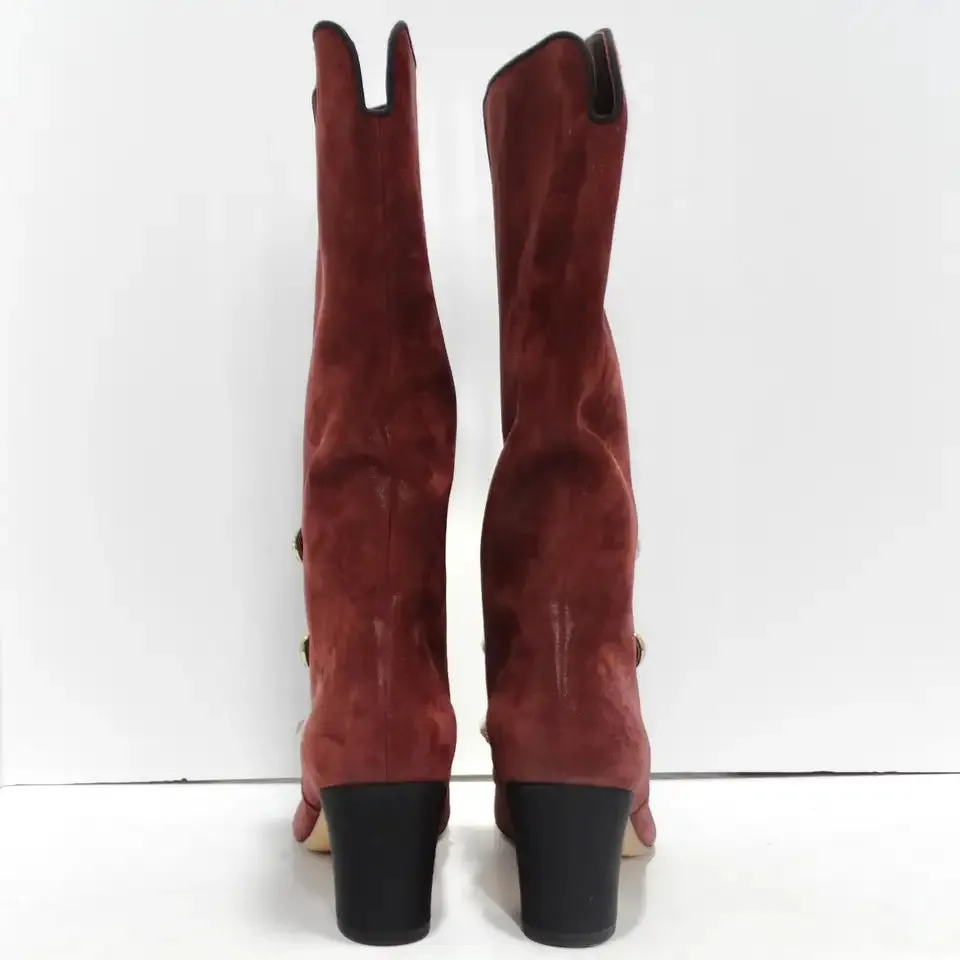 Chanel Russian Collection Bordeaux Boots