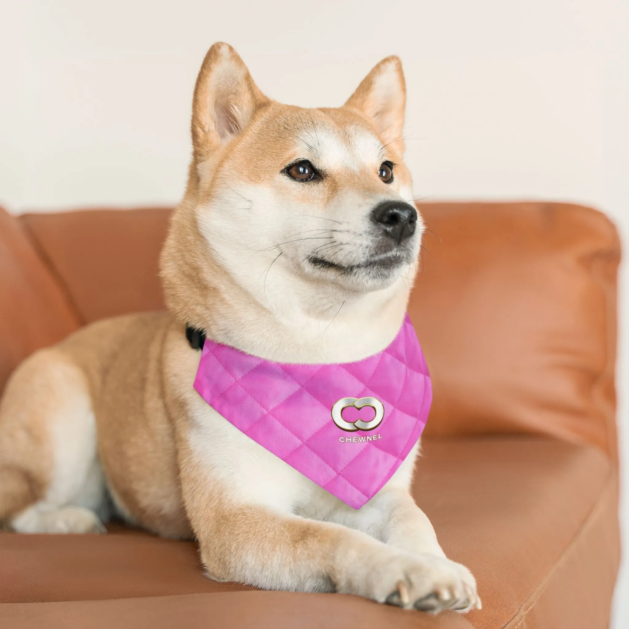 Chewnel Faux-Designer Pet Bandana Collar