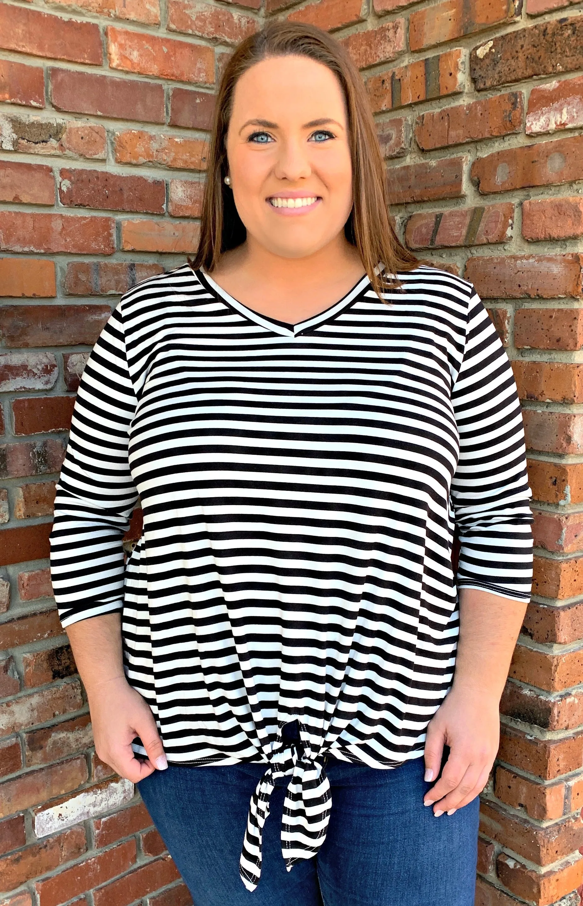 Classy Girl Stripe Top- sale