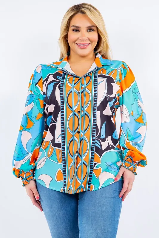 Confidence Print Long Sleeve Shirt