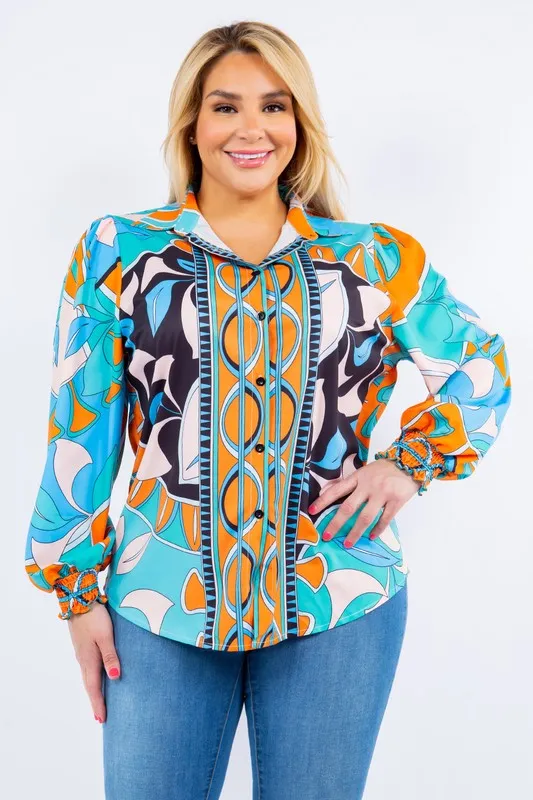 Confidence Print Long Sleeve Shirt