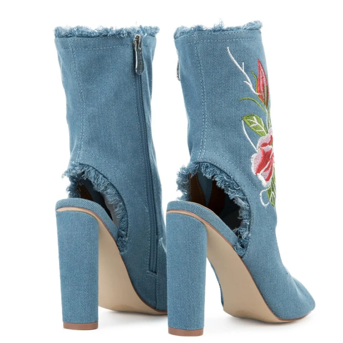 Connie-53 Blue Booties Denim