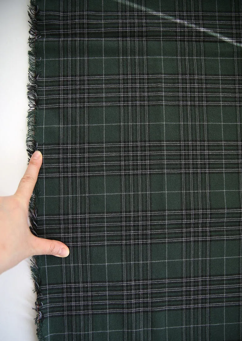 Cotton Checker Fabric, Tartan Plaid Cotton Fabric, Yarn Dyed Fabric, Vintage Look Fabric, Quality Korean Fabric - By the Yard /52317