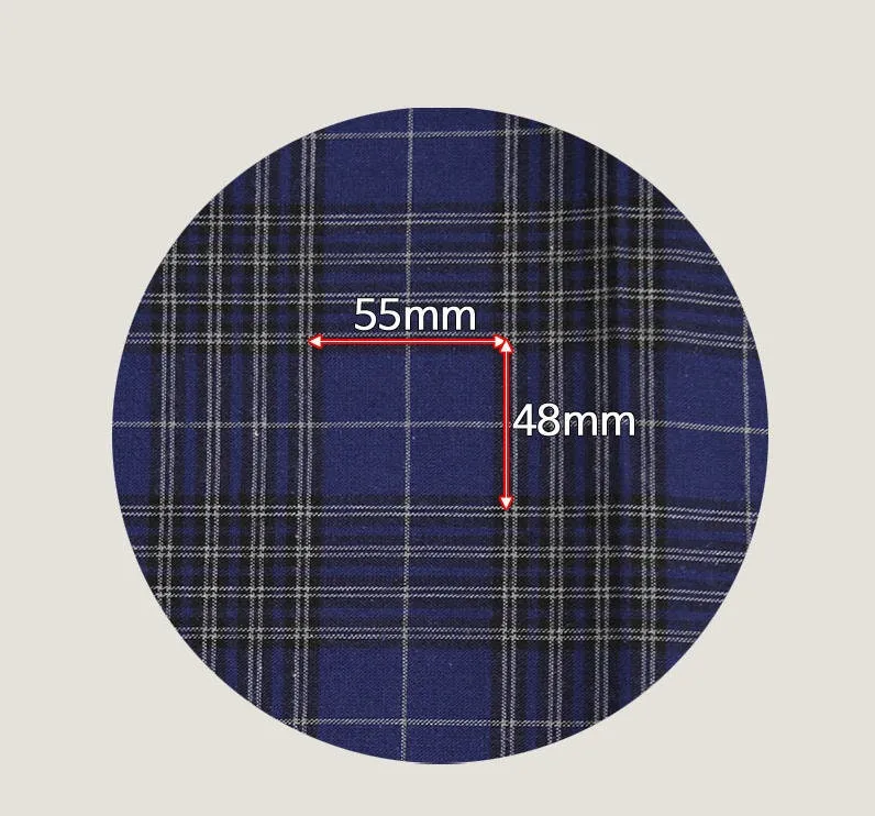 Cotton Checker Fabric, Tartan Plaid Cotton Fabric, Yarn Dyed Fabric, Vintage Look Fabric, Quality Korean Fabric - By the Yard /52317