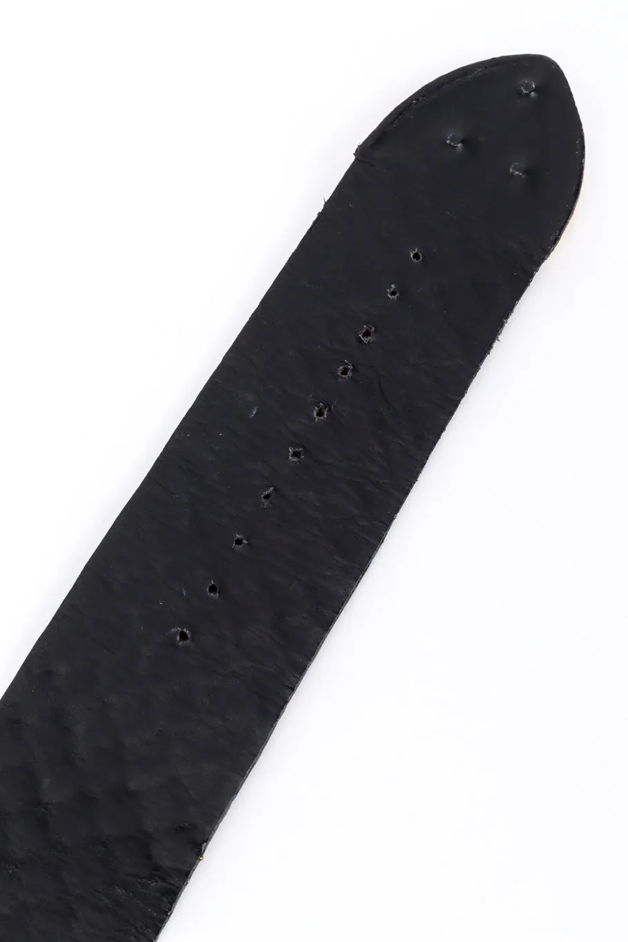 Cross Crystal Studded Leather Belt