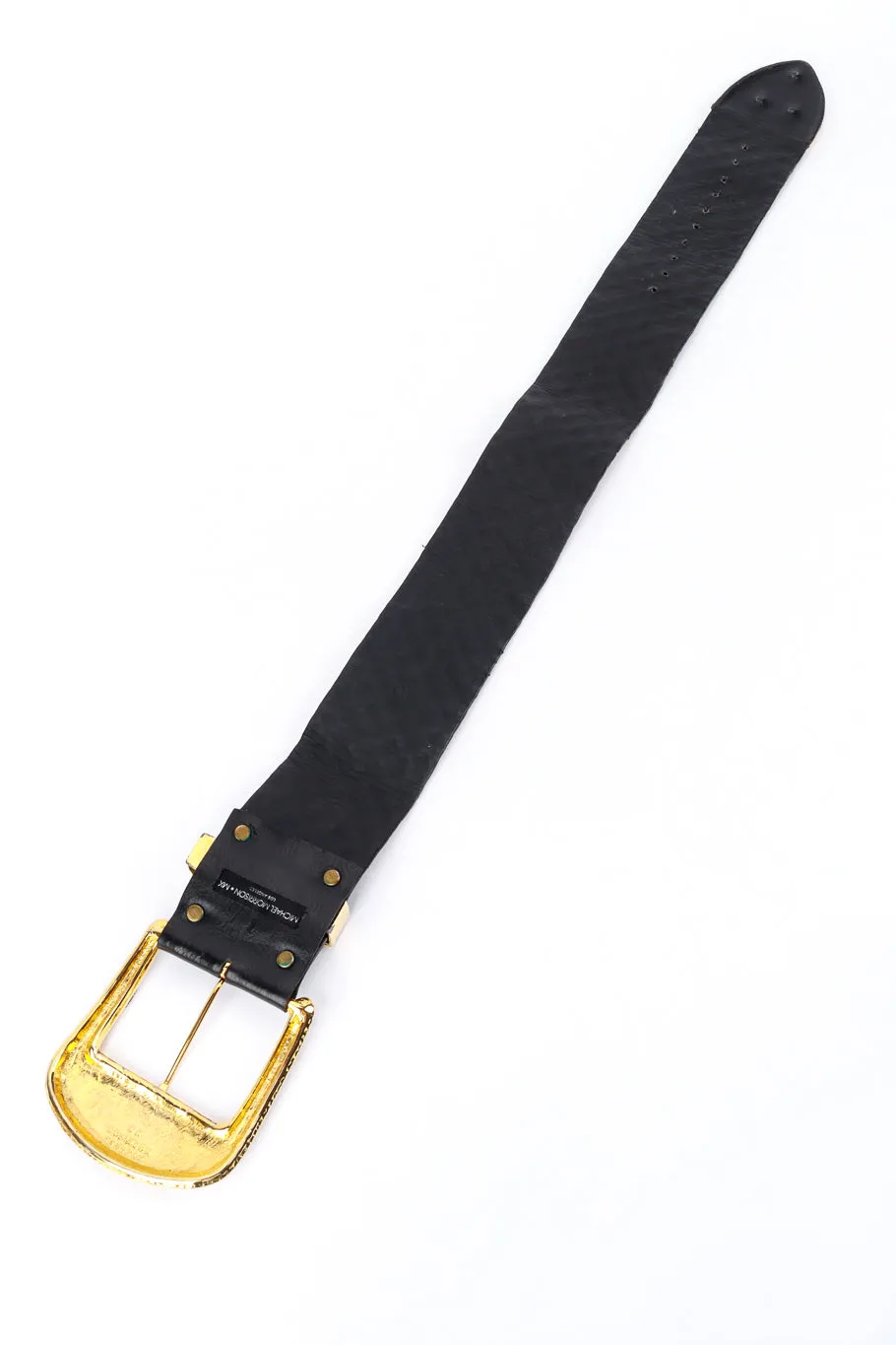 Cross Crystal Studded Leather Belt