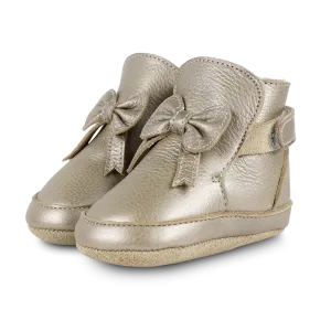 Cubow Booties | Champagne Metallic Leather