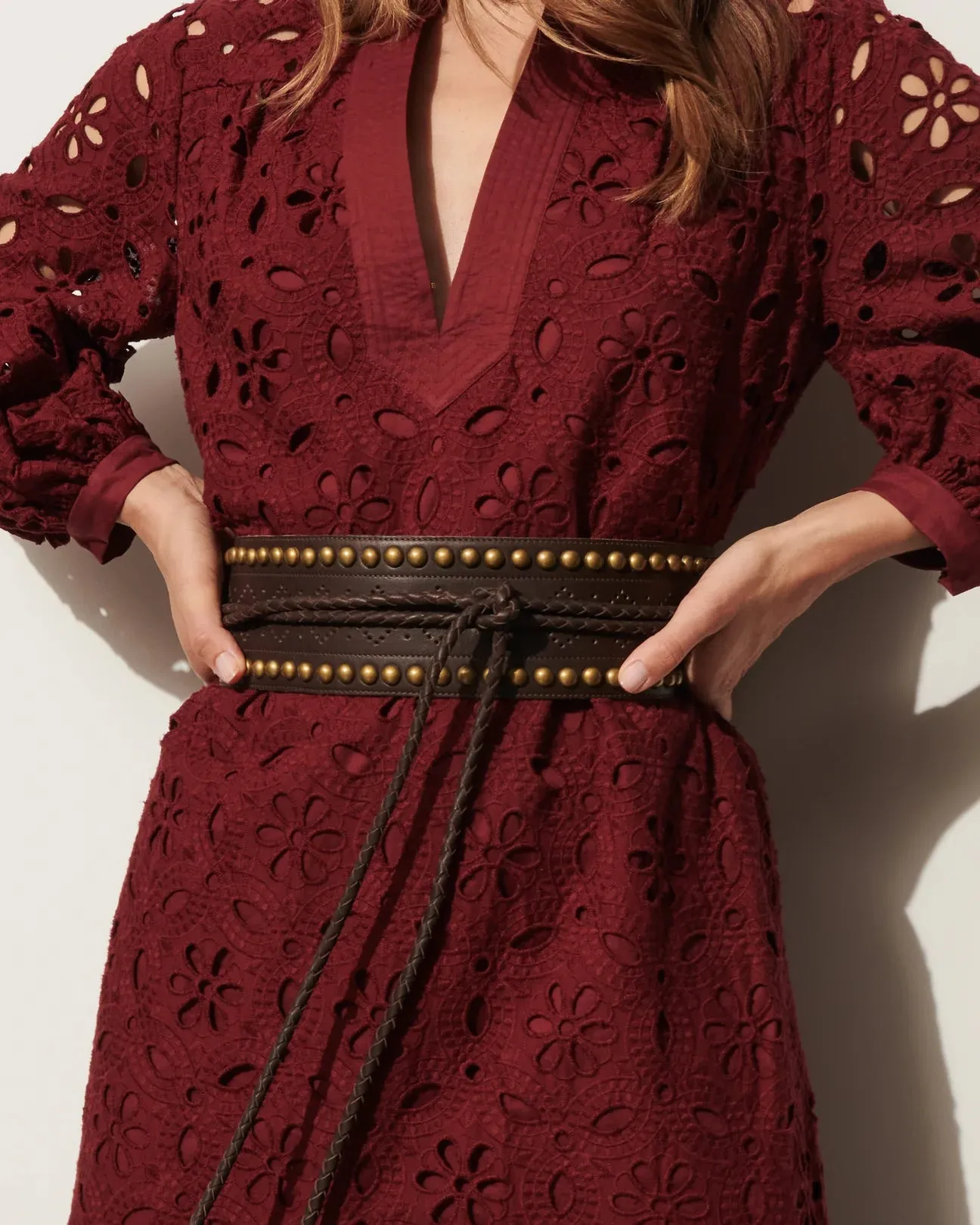 DAHLIA STUDDED WRAP BELT