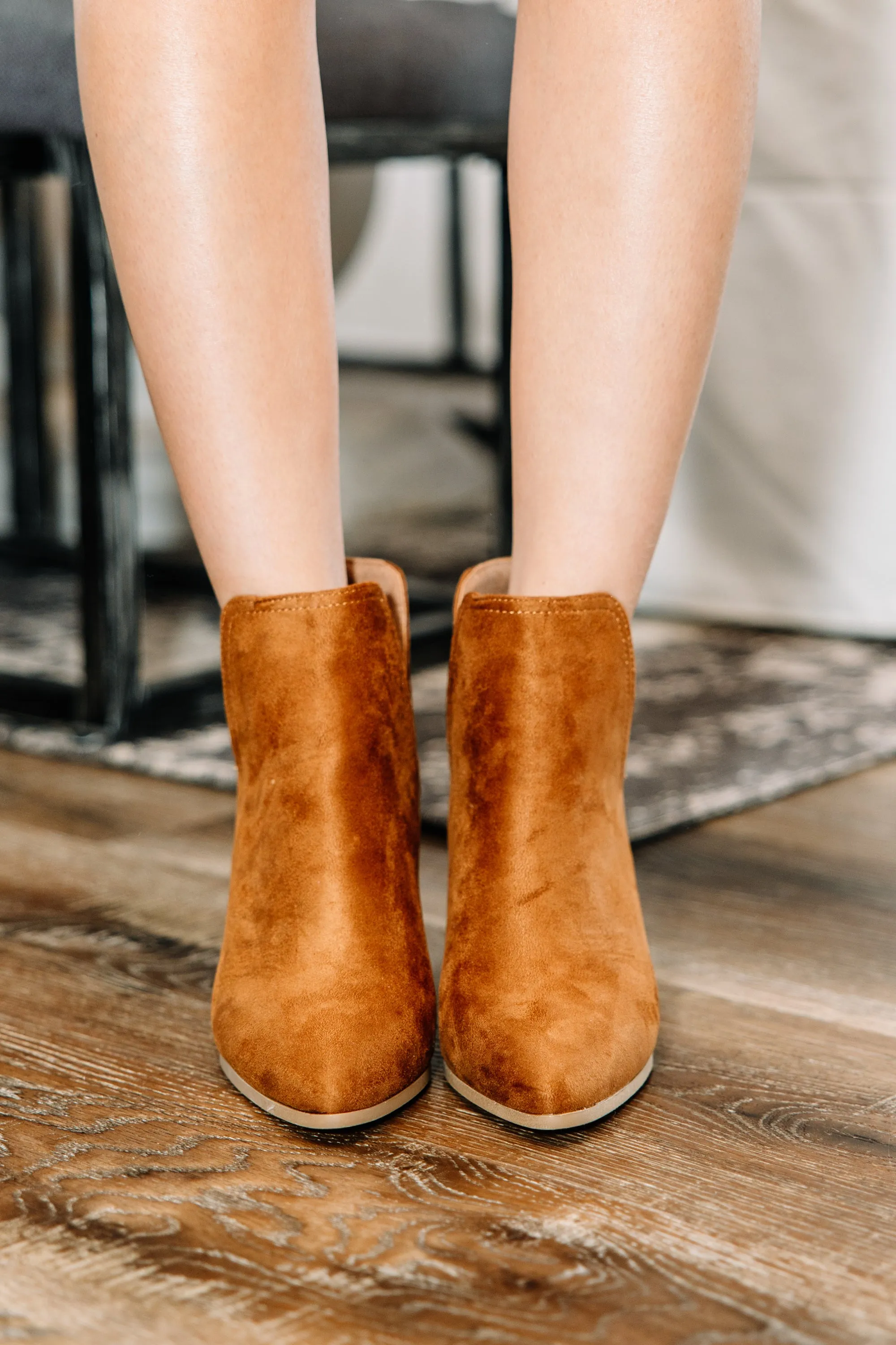 Do The Trick Tan Brown Booties