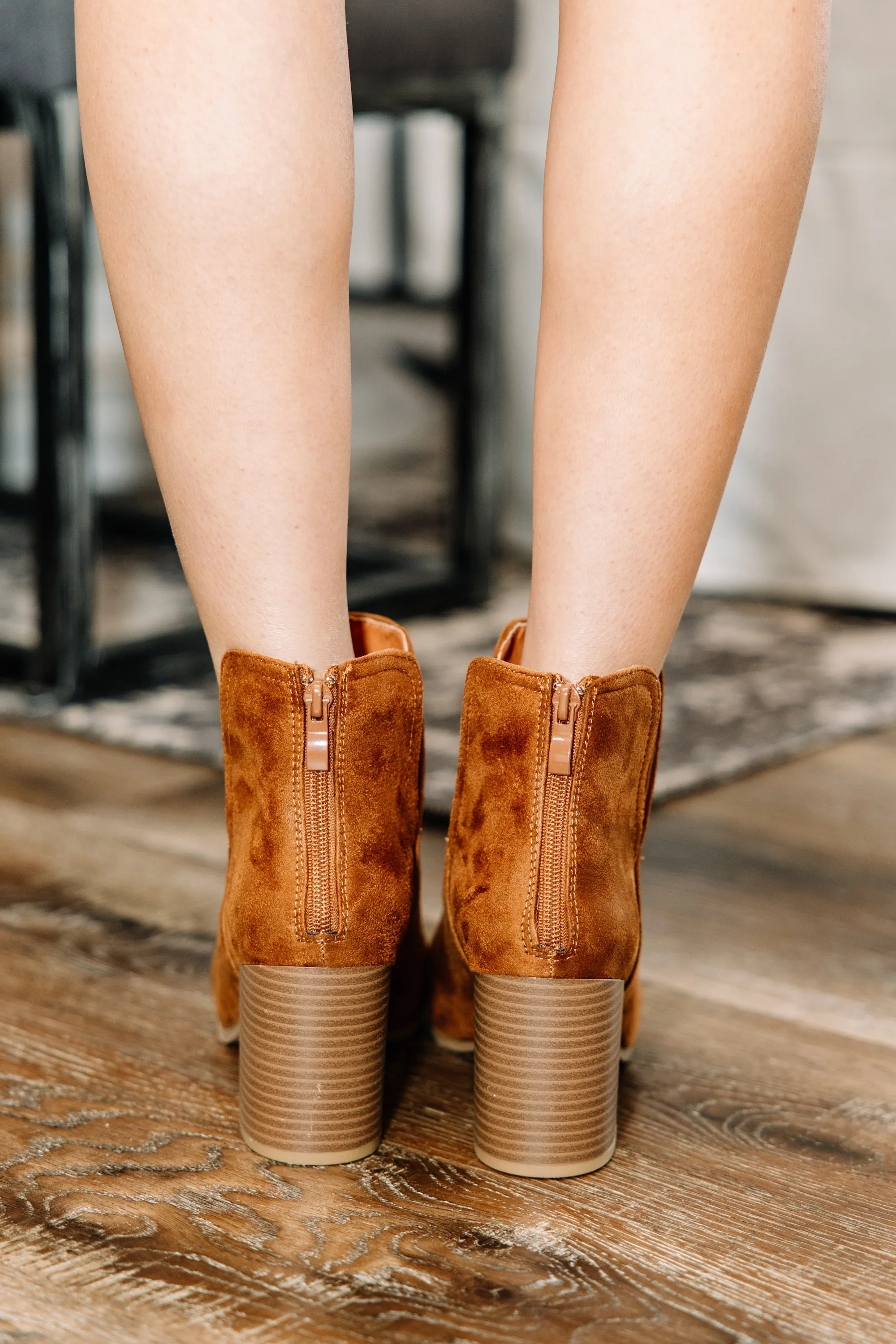 Do The Trick Tan Brown Booties