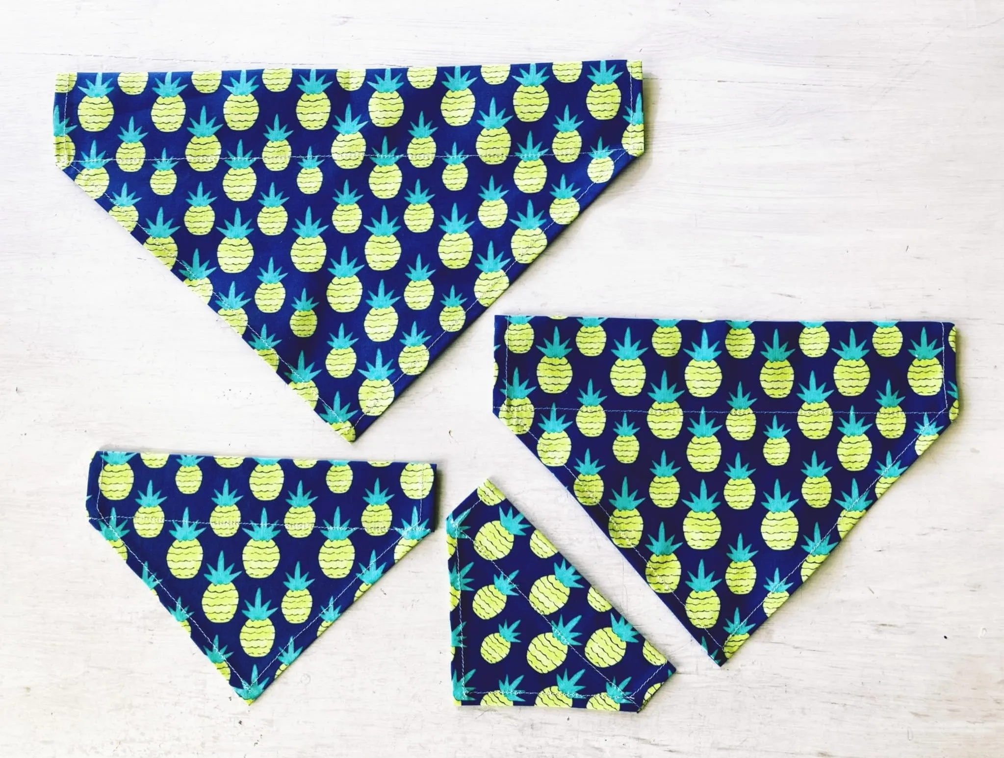 Dog Bandanas - Blue Pineapple