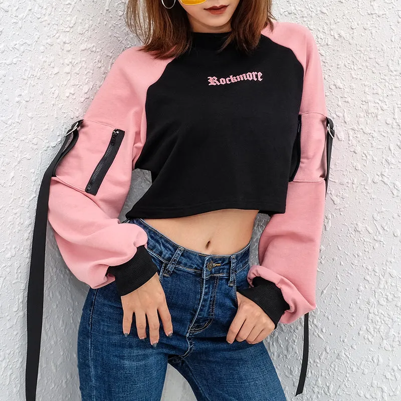 [@dollish_fox] "ROCK MORE VINTAGE ROUND NECK PINK" HOODIE K031102REVIEW