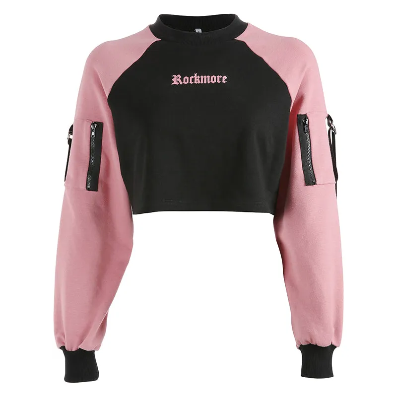 [@dollish_fox] "ROCK MORE VINTAGE ROUND NECK PINK" HOODIE K031102REVIEW