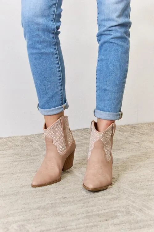 East Lion Corp Rhinestone Ankle Cowgirl Booties ONLINE EXCLUSIVE