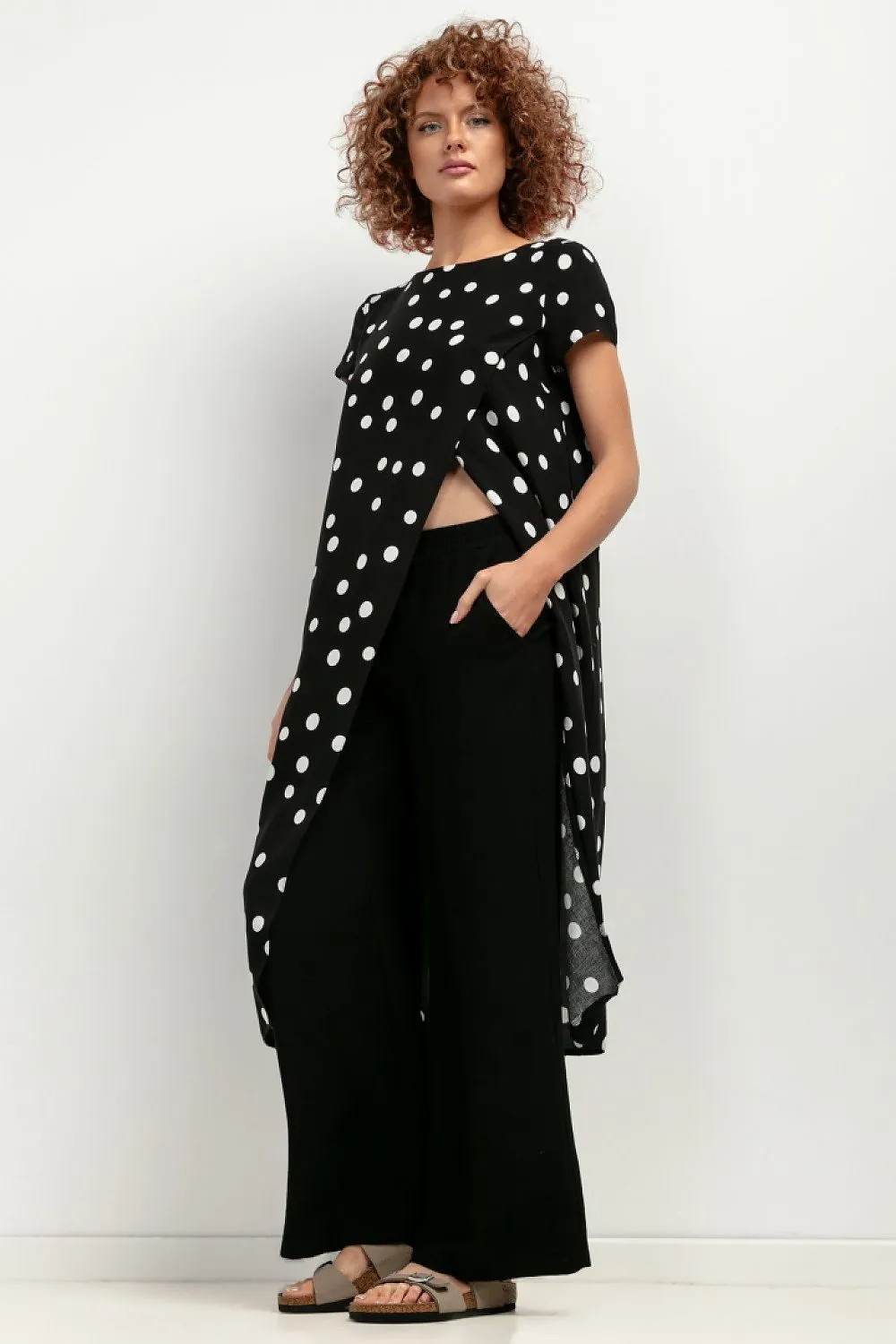 Elegant Patterned Viscose Summer Tunic