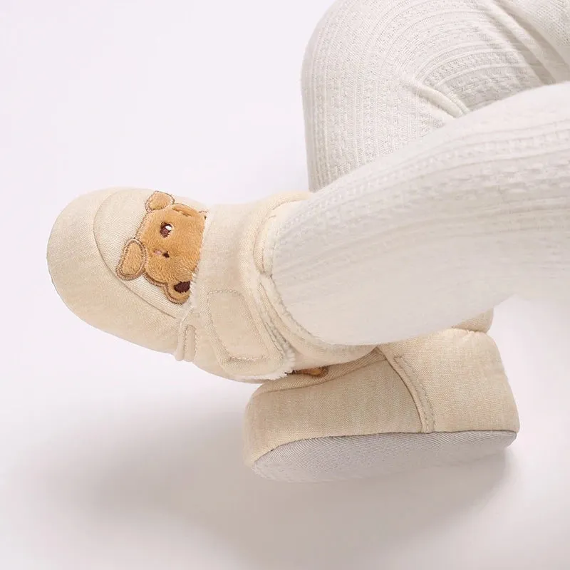 Embroidered Bear Booties