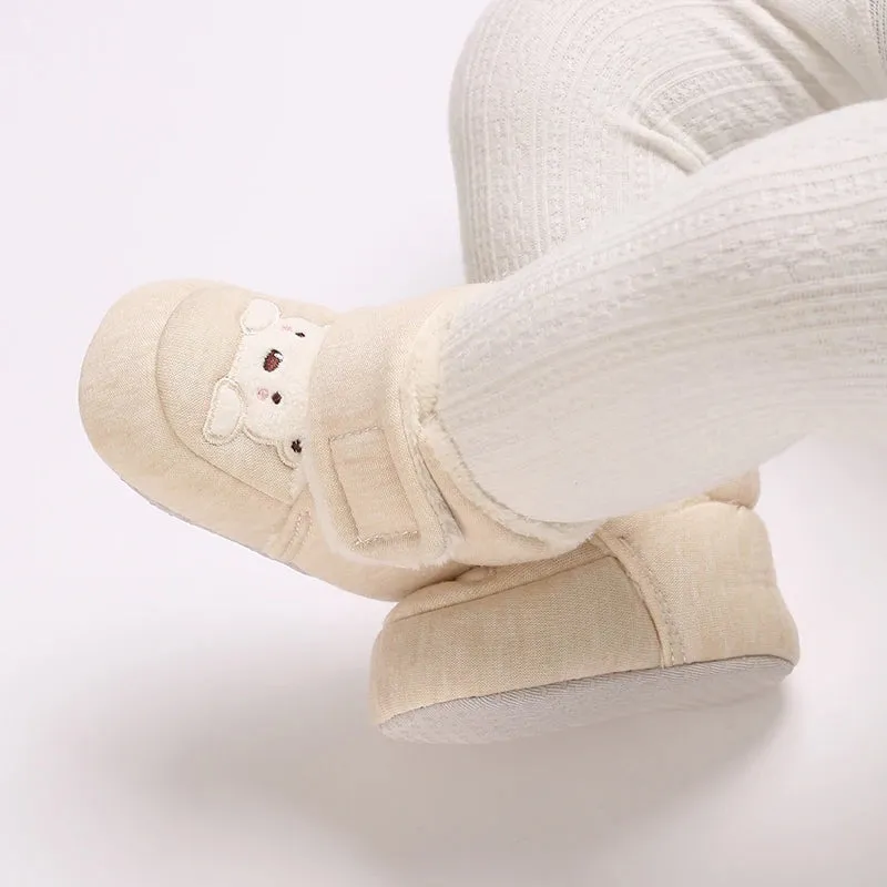 Embroidered Bear Booties