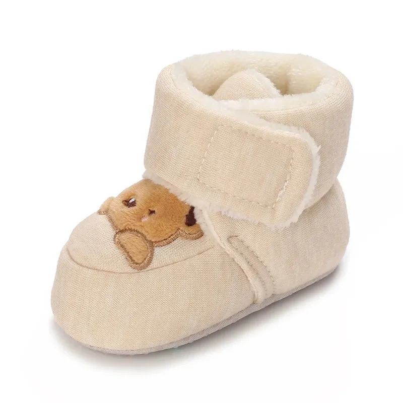 Embroidered Bear Booties