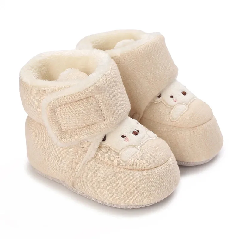 Embroidered Bear Booties