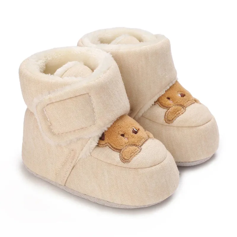 Embroidered Bear Booties