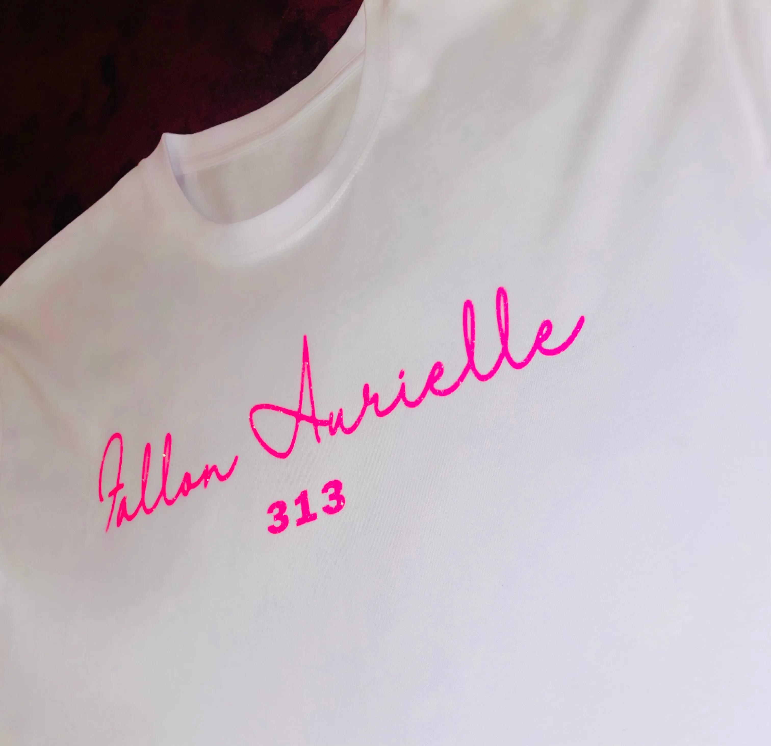 Fallon Aurielle Signature 313 Rep Yo Set Area Code Tie Dye Biker Short Set (White, Pink & Turquoise Tie Dye)