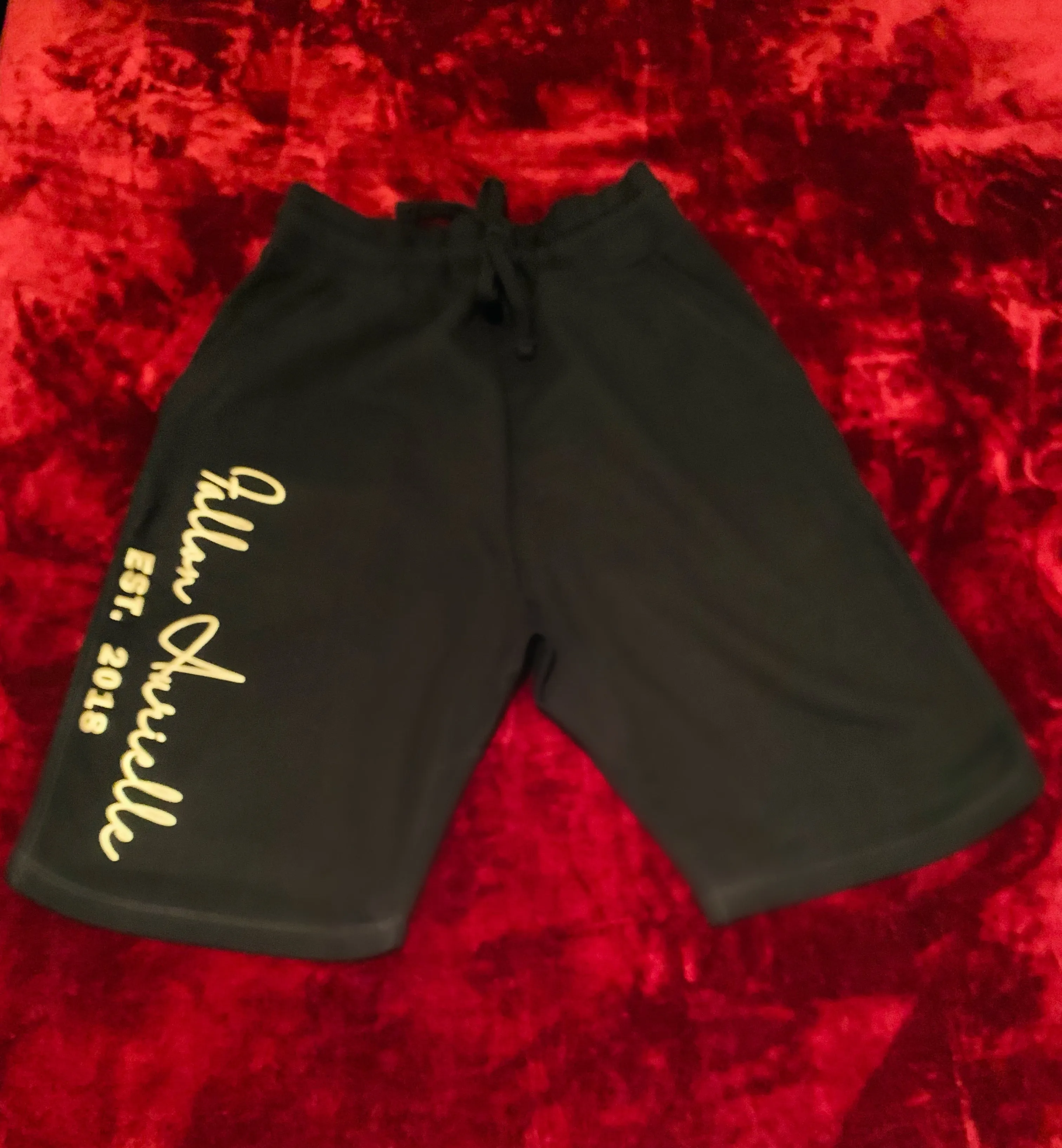 Fallon Aurielle Unisex Signature 3 Piece EST. 2018 Short Set (Black & Gold)