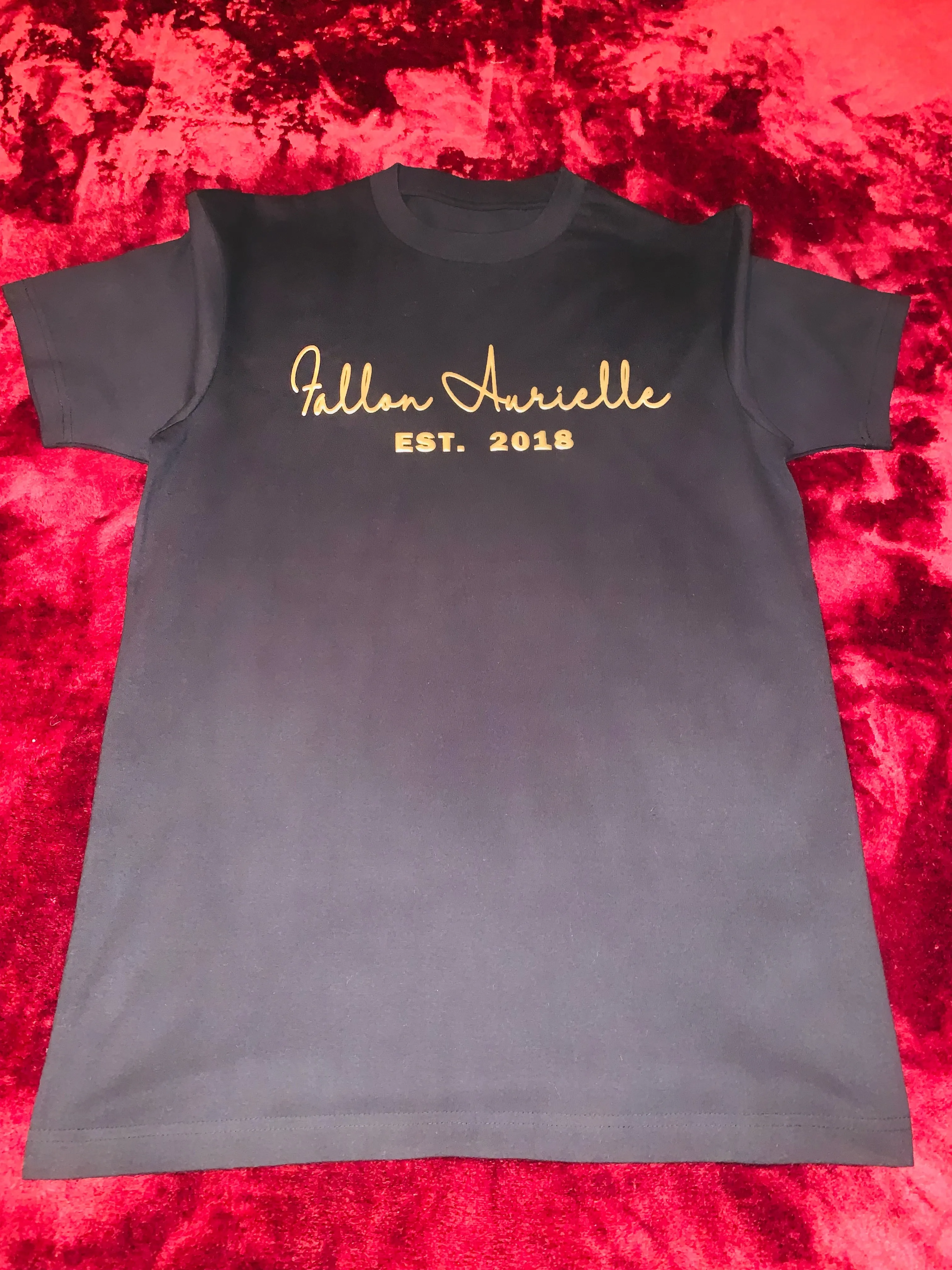 Fallon Aurielle Unisex Signature 3 Piece EST. 2018 Short Set (Black & Gold)