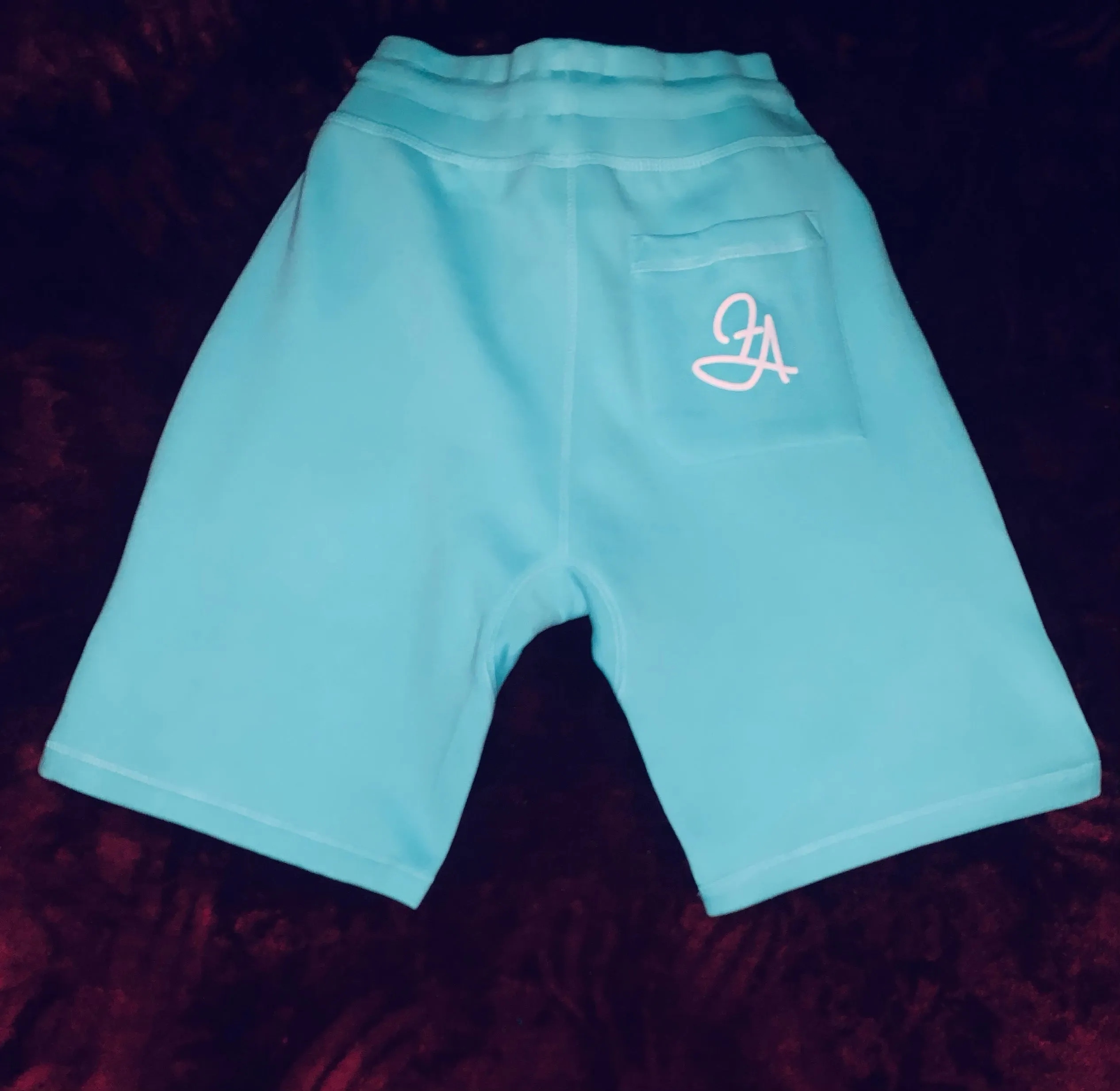 Fallon Aurielle Unisex Signature 313 Rep Yo Set Area Code Short Set (Seafoam Green & White)