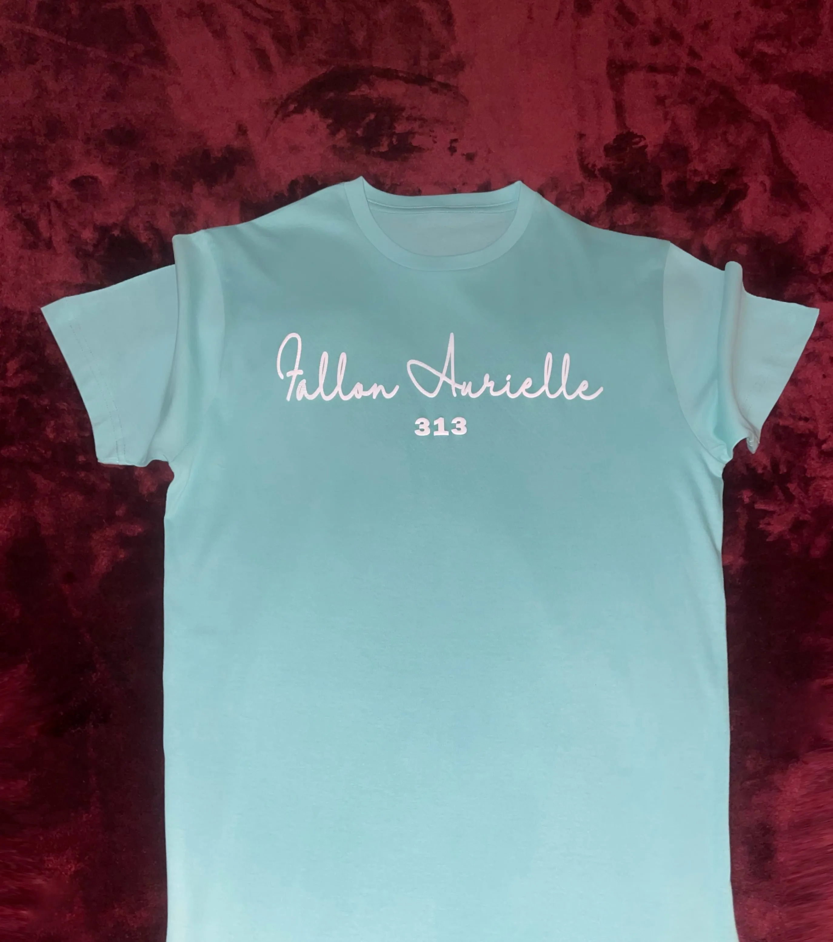 Fallon Aurielle Unisex Signature 313 Rep Yo Set Area Code Short Set (Seafoam Green & White)