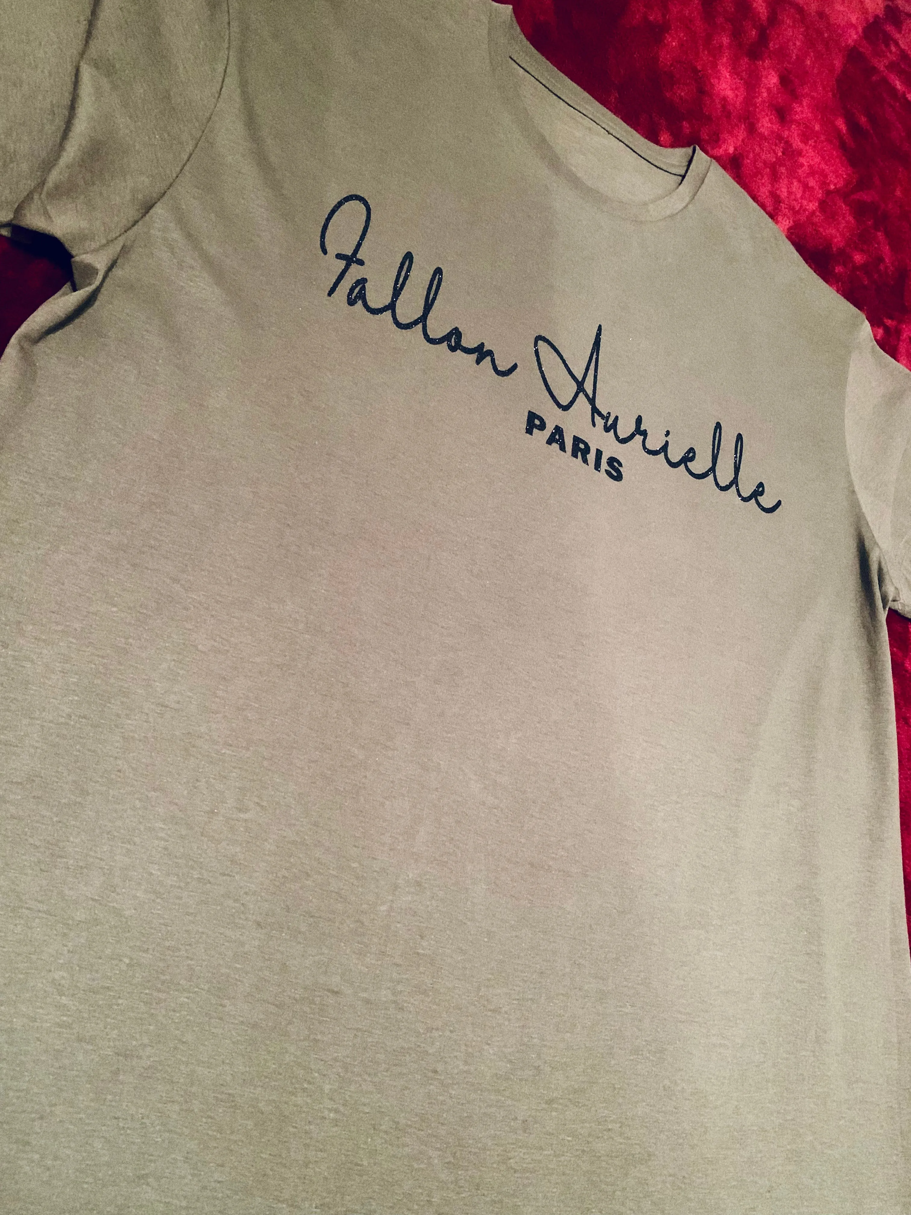 Fallon Aurielle Unisex Signature Paris Short Set (Olive Green & Black)