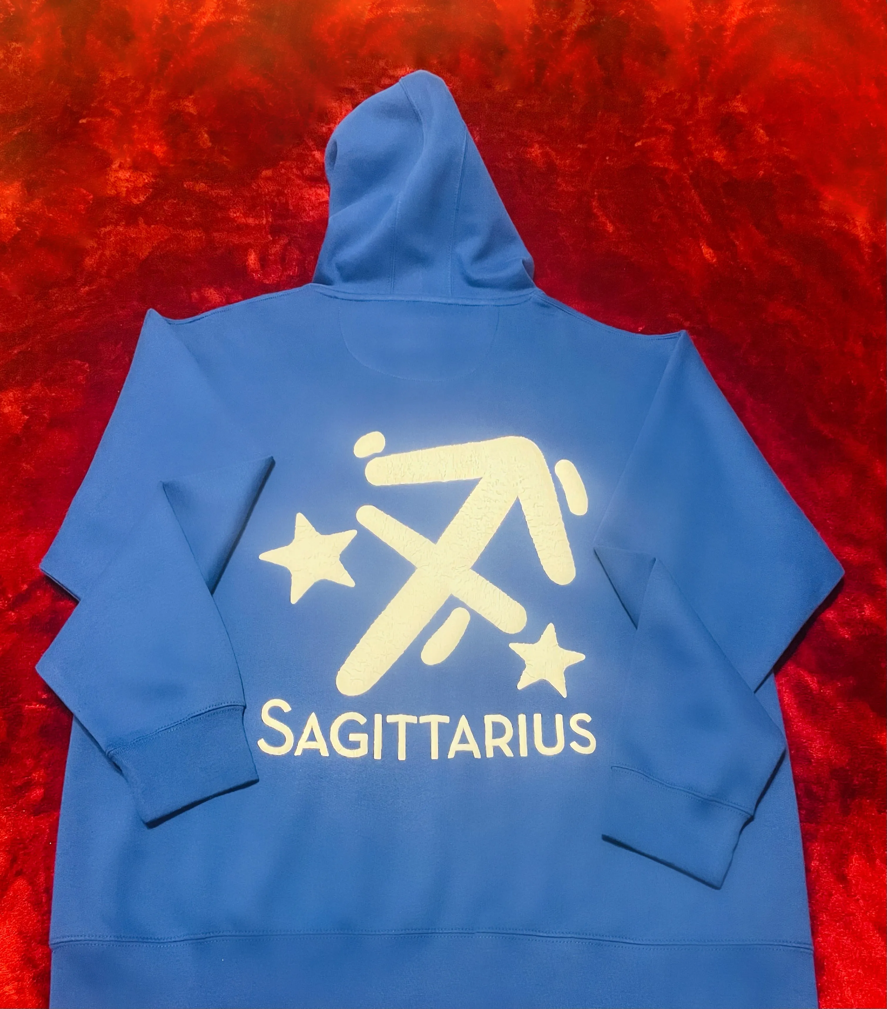 Fallon Aurielle Unisex Signature Sagittarius Logo & Name Zodiac Jogging Set (Royal Blue & White)