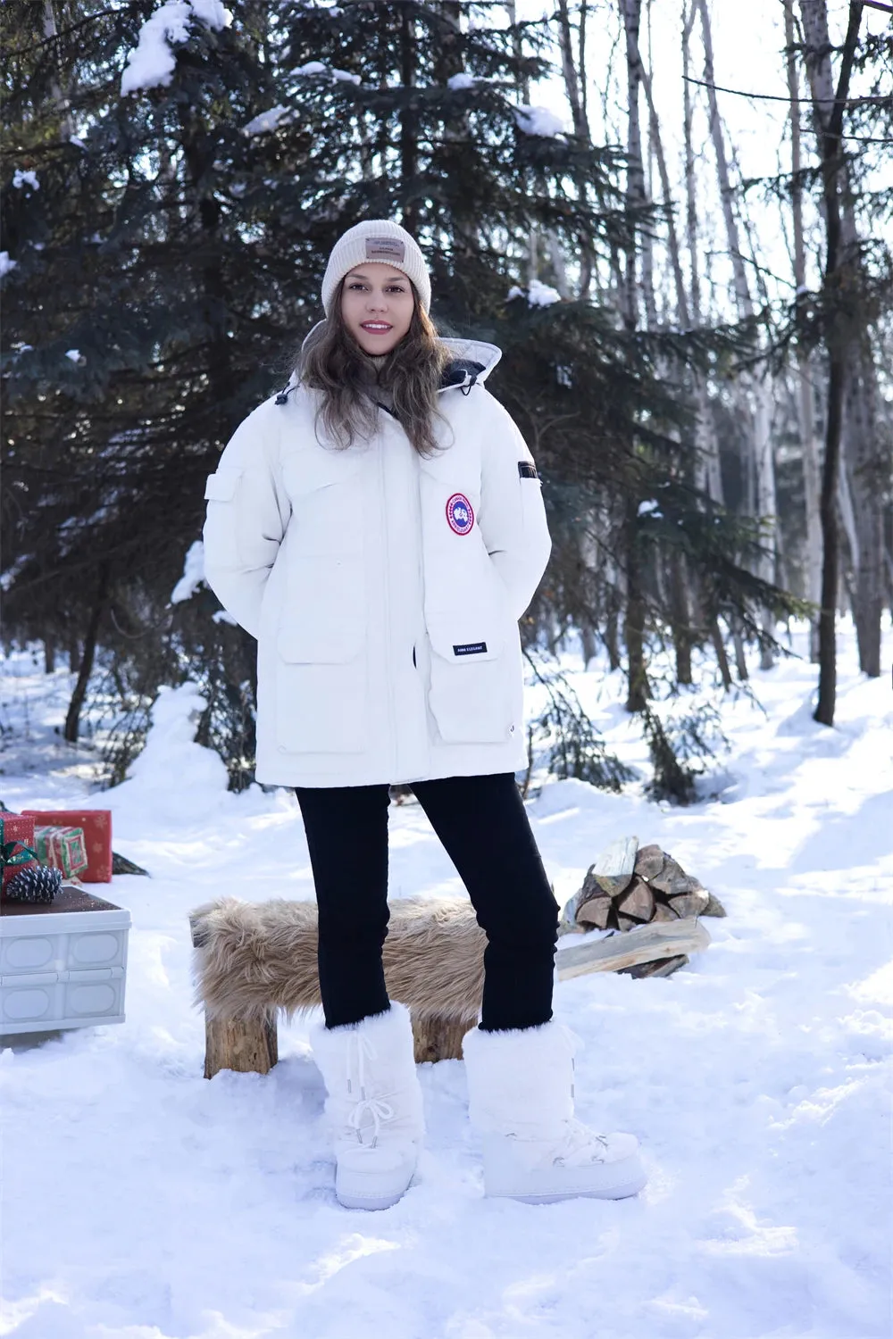 Fluffy Fur Boots – Fashion Sexy Faux Fox Fur Snow Boots, Ladies Furry Warm Cotton Boots, Outdoor Ski Boots for Winter