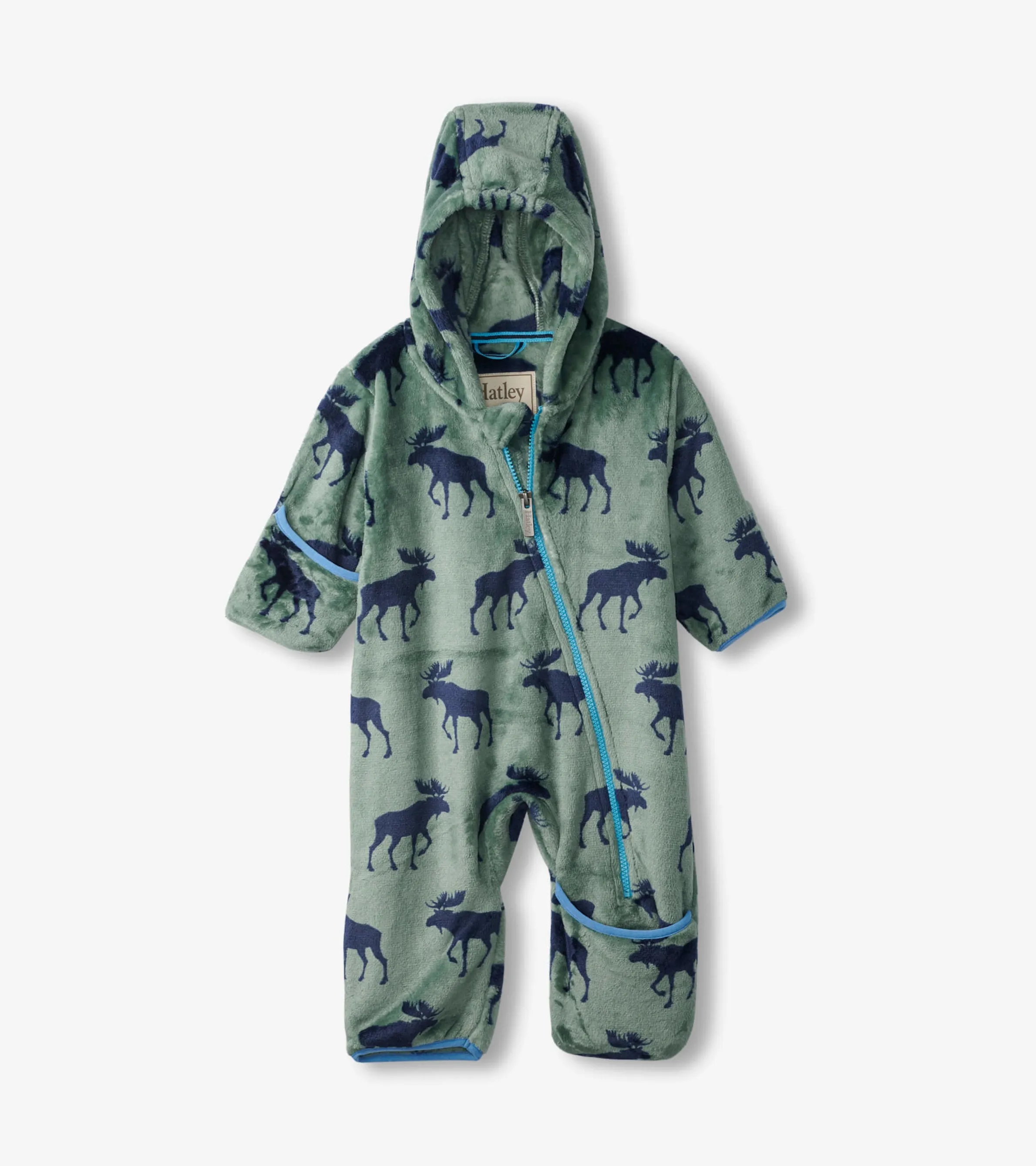Forest Moose Fuzzy Fleece Baby Bundler