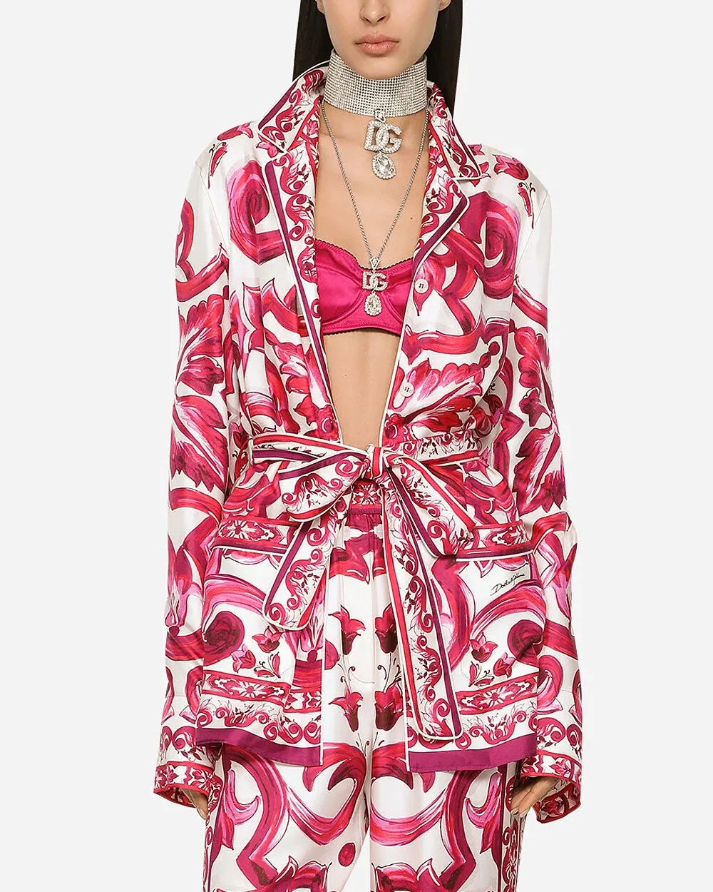 Fuchsia Tris Majolica Blouse