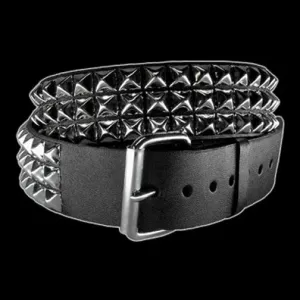 Funk Plus - 3 Row 1/2" Silver Pyramid Stud Belt