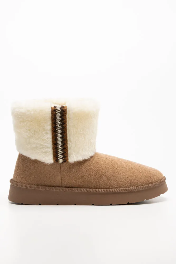 Fur Comfy Boots Natural