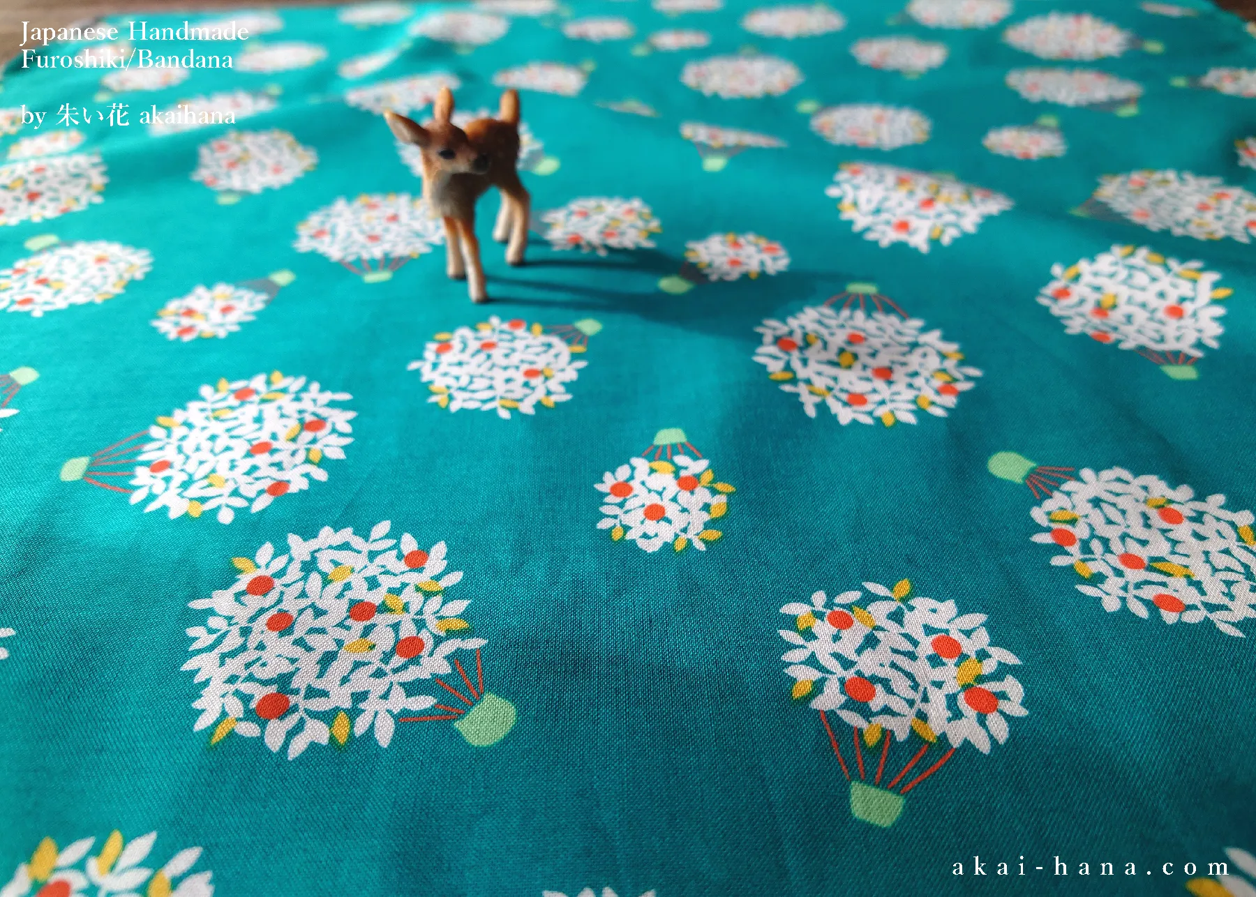 Furoshiki Reusable Fabric Wrap, Bandana, Flower Balloon ⦿fsjf1001