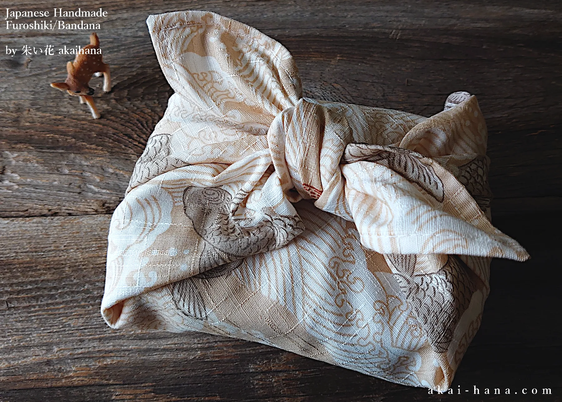 Furoshiki Reusable Fabric Wrap, Bandana, Koi Carp ⦿fsjf0020