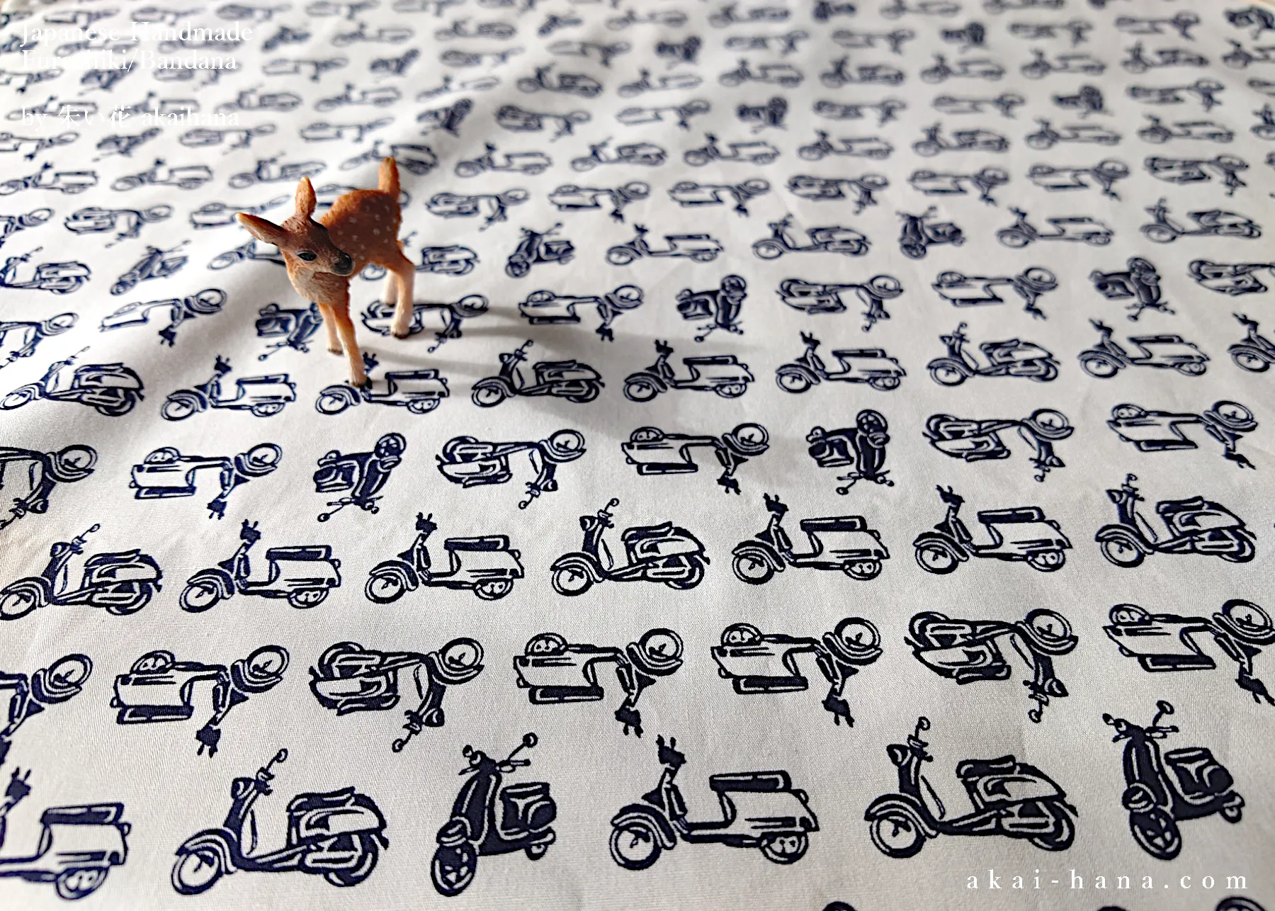Furoshiki Reusable Fabric Wrap, Bandana, Scooter ⦿fsjf1011