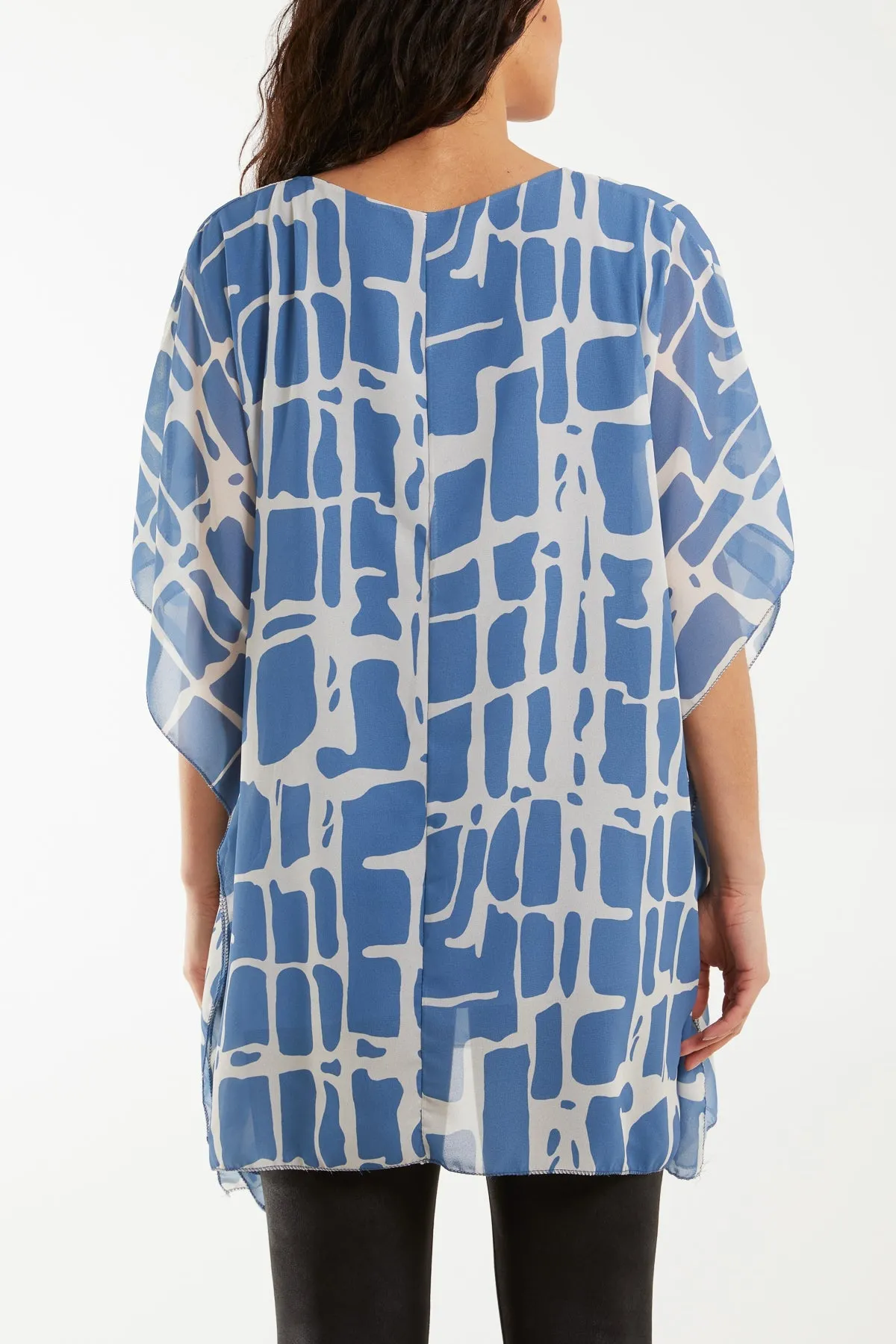 Geometric Print Double Layer Tunic